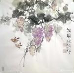 高志刚日志-我的国画创作《秋實》。
规格：四尺斗方69x69cm。
【图1】