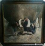 杨洪顺日志-油画《牛王争霸》
苗族是一个敬牛、爱牛、崇拜牛的民族，他们【图1】