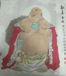 谷风日志-国画人物佛画系列《初祖参禅》《笑口常开》《皆大欢喜》《欢喜自【图4】