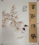 安士胜日志-又画了一套国画花鸟画“梅兰竹菊”，《傲骨迎寒》《晓露近晖》《【图4】