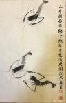石广生日志-国画动物：《虾》
因看广州电视台利顺有介绍桑树皮做的纸，颇【图1】