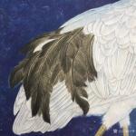 汪林日志-工笔花鸟画新作《仙鹤》一幅，整体及局部图，尺寸66×66cm【图3】