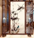 启鹏日志-新完工花鸟画《竹》三幅，还没落款的作品也就是半成品。感谢我的【图2】