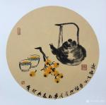 石梦松日志-画了两幅茶壶小品，《清味入心自怡然》《人生有味是清欢》枇杷，【图1】