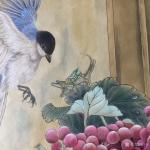 汪林日志-工笔花鸟画《有喜有酒》，新完成，尺寸60x60cm。喜欢可订【图3】