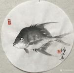 冯增木日志-近作小品，探索部分新鱼种的画法和单条鱼小品的题款与用印方法，【图3】