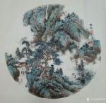欧凯歌日志-近期国画山水画9張《翠岭飞瀑图》，《瀑舞云飞》《清江帆影》，【图2】