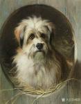 黎群日志-油画宠物肖像画（狗狗）系列作品欣赏，欢迎来图订制。【图1】