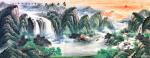 刘慧敏日志-晒一组绿水青山版的国画山水画《源远流长》，风格近似，随意挑选【图2】