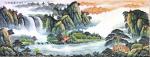 刘慧敏日志-晒一组绿水青山版的国画山水画《源远流长》，风格近似，随意挑选【图5】