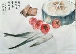 郭雨铮日志-雨铮.国画作品.《腐干炒茭白番茄冬瓜汤》，《鱼乐图》。【图1】