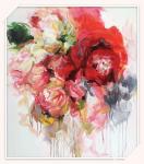 周海波日志-现代北欧油画，花卉类，尺寸80*80，欢迎订制，可自选装裱框【图2】