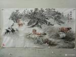 郝鹏云日志-国画动物画～《苍野闲骏》，六尺整张。纸质，温州皮纸熟宣。前几【图2】