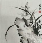 陈奇飞日志-国画水墨花鸟画“梅、兰、竹、菊”小品一套，尺寸50*50cm【图2】