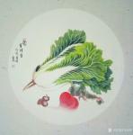 马新荣日志-《百财图》，箩卜白菜，各有所爱，工笔画小品5*50cm，喜欢【图1】