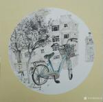 刘长亮日志-国画写生小品《自行车》50＊50cm.其实生活对我们的回馈，【图1】