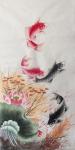 石海博日志-工笔画《连年有余》系列三幅，尺寸68×138cm，喜欢的朋友【图1】
