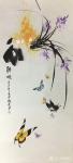 魏建军日志-国画蝴蝶画《紫气东来》，这两天才完成的四尺69×140的作品【图2】