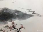 罗树辉日志-《乐道》，国画山水画，四尺斗方68x68cm，宁静的河水，悠【图2】