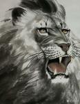 石川日志-国画动物画系列之雄狮《王者之风》，
  成功的作品中，画家【图2】