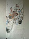 任燕日志-原创《八美图》,国画人物画，尺寸68x138cm，由国家特一【图1】
