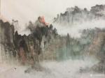 刘传军日志-国画山水画新作《云山雾海》第一遍设色。装裱后高1.20米长3【图5】