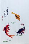 李尊荣日志-国画花鸟画《连年有余》《一家亲》《鱼水情》，尺寸60x 60【图4】