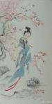 韩梅日志-古典工笔美女画欣赏，尺寸68*138cm。【图2】