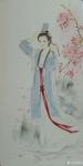 韩梅日志-古典工笔美女画欣赏，尺寸68*138cm。【图5】