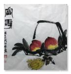 汪琼日志-国画寿桃系列：《寿酒》，《多寿》，《三千年之果》，尺寸68x【图4】