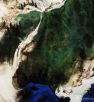 张近生日志-《春 云 晓 靄 》一一最新原创泼墨彩色国画山水画，尺寸13【图2】
