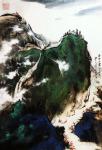 张近生日志-《春 云 晓 靄 》一一最新原创泼墨彩色国画山水画，尺寸13【图3】