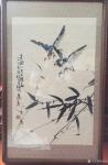 金新宇藏宝-连登老师32年前在福州画的这张花鸟画今天原封不动的又回到广州【图1】