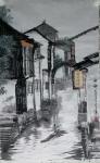 张喜才日志-《江南水乡》，纽约参展作品，尺寸六尺98x180cm【图3】