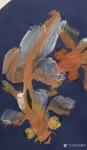 冯增木日志-试验中，以白粉加金粉调色在磁青纸上画鱼如似画水粉画，效果不佳【图4】