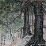 邓烈根日志-分享国画写生新作品《参天古绿》写自明月山千年银杏树林，《千年【图1】