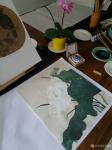 马晓薇日志-国画工笔花鸟画《盛荷》，尺寸60x60cm，请欣赏
素蘤多【图1】