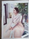 黎群日志-最近画的油画肖像画，《快乐少年》，《朝鲜族少女》，照片油画像【图2】