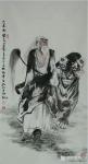 石川日志-石川国画人物画《大道无边》，《紫气东来》老子骑牛出关图，《观【图5】