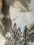 吴谦弘日志-四尺整张国画山水正在绘画中，附局部图，尚未题名。【图2】