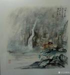 陈刚日志-国画山水画作品《山泉》，《河畔小屋静》，《洞庭新绿》，尺寸四【图2】