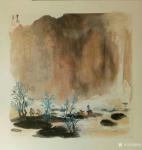 陈刚日志-国画山水画作品《山泉》，《河畔小屋静》，《洞庭新绿》，尺寸四【图3】