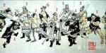 肖业炎日志-国画人物画长卷《水浒英雄图》，这是我早期的人物画长卷，108【图4】