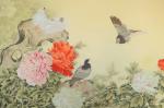韩梅日志-国画花鸟工笔画《和平盛世》，尺寸六尺整张98x180cm。工【图2】