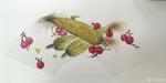 周居安日志-国画静物写生系列作品《荷花金鱼》《白菜西红柿》《莲蓬樱桃》《【图5】