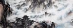 罗树辉日志-国画山水画《黄山玉屏峰》，尺寸八尺整张横幅240x130cm【图3】