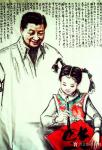 王晓鹏日志-中国画水墨画作品《过年》，尺寸250x150cm,.  
【图1】
