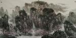 于立江日志-新作品国画山水画《桃花烂漫时》两幅，尺寸八尺240×128c【图2】