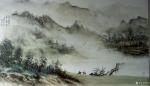陈刚日志-油彩山水画作品《溪山高隐图》，第二幅《天际识归舟》尺寸109【图2】