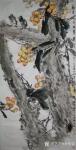 李伟强日志-国画花鸟画《枇杷》一树枇杷一树金；作品尺寸四尺竖幅68X13【图1】